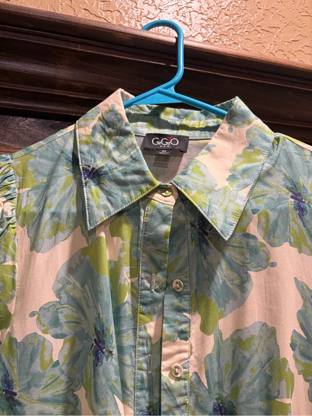 GIGI PIP Cream Midi Dress with Green Floral Print - Picture 3 of 5
